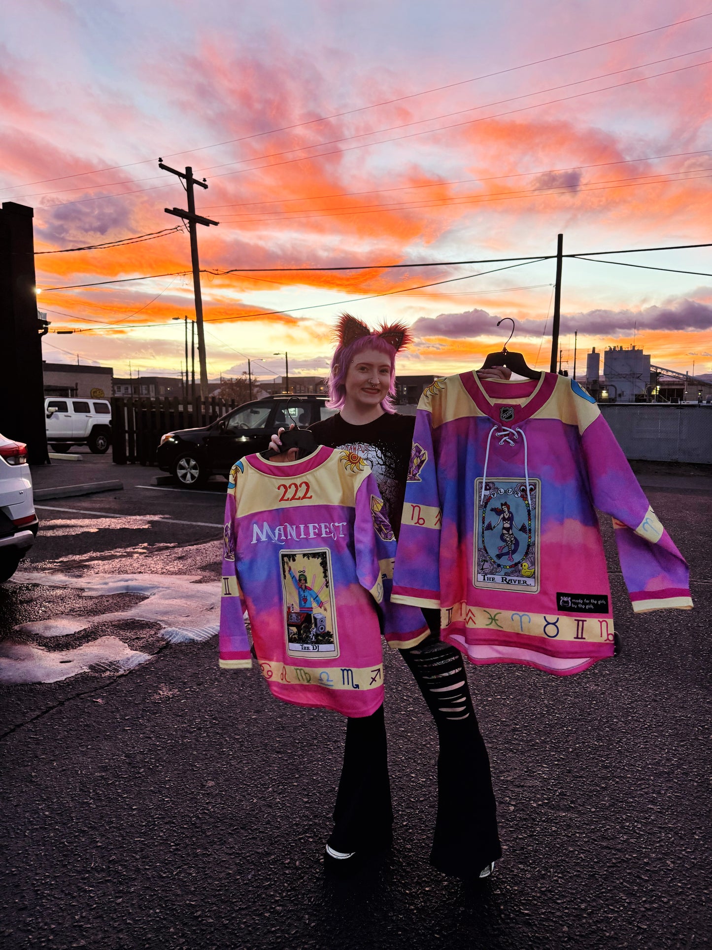 The Raver Tarot Card Hockey Jersey SUN