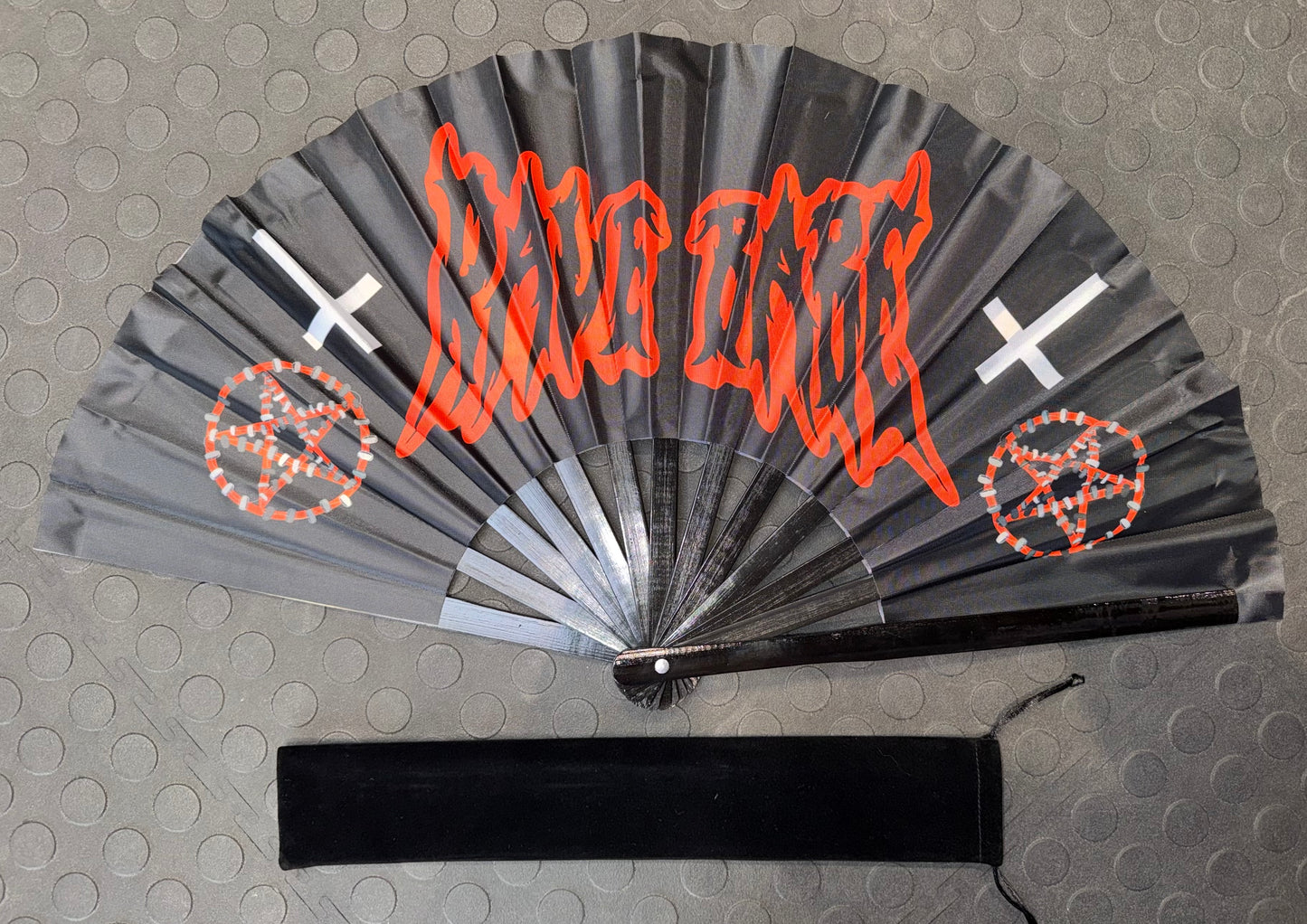 Black Metal PLUR Double Sided Fan