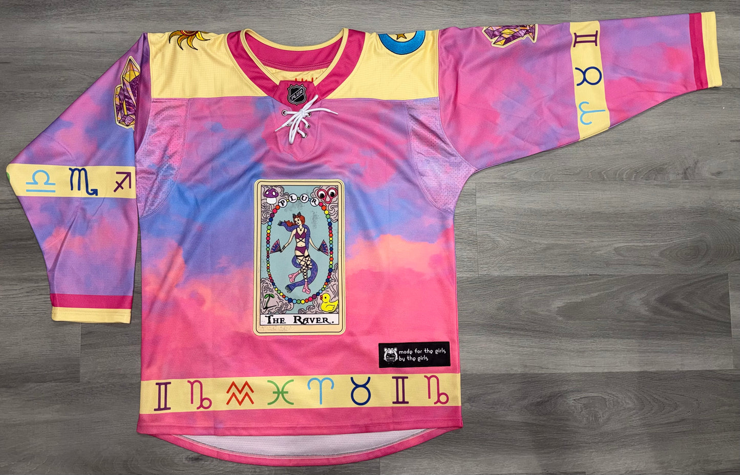 The Raver Tarot Card Hockey Jersey SUN