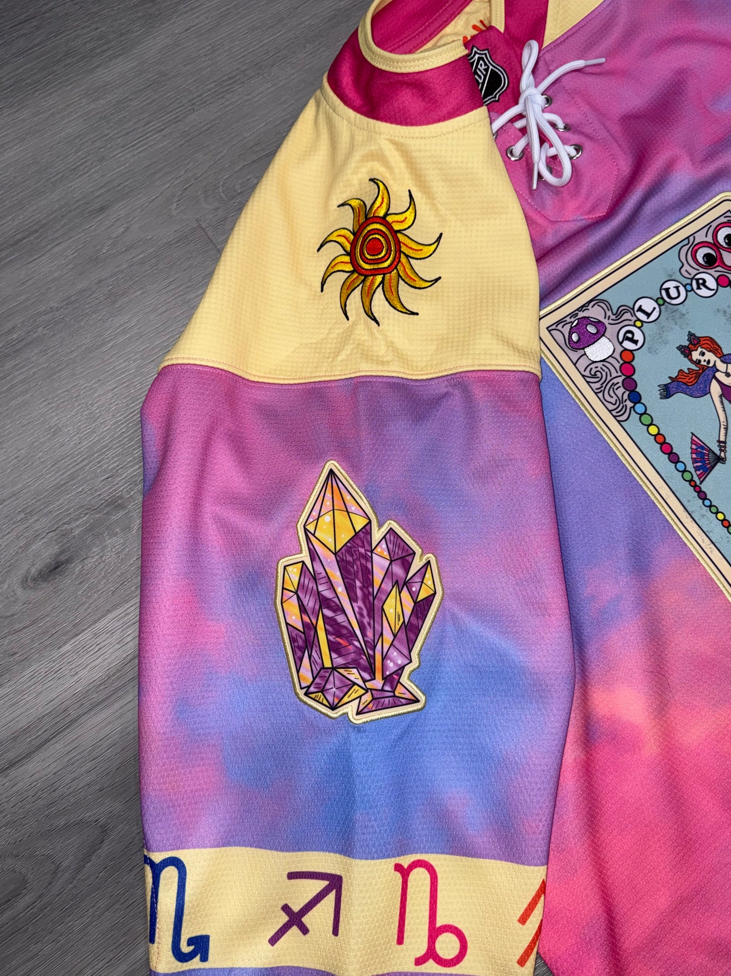 The Raver Tarot Card Hockey Jersey SUN