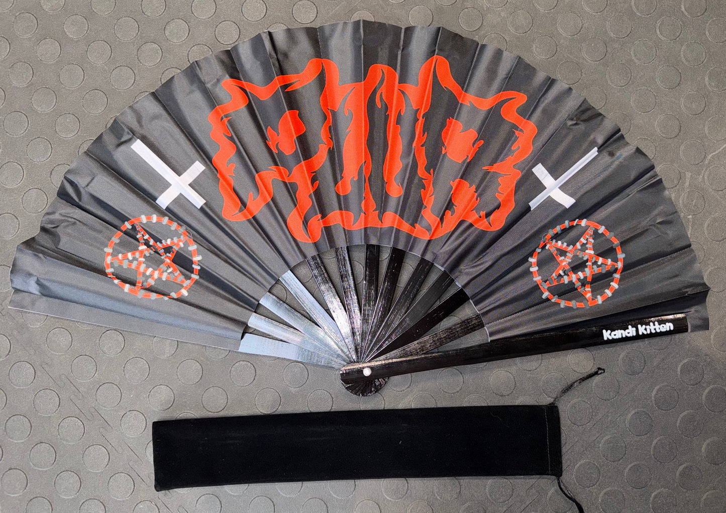 Black Metal PLUR Double Sided Fan