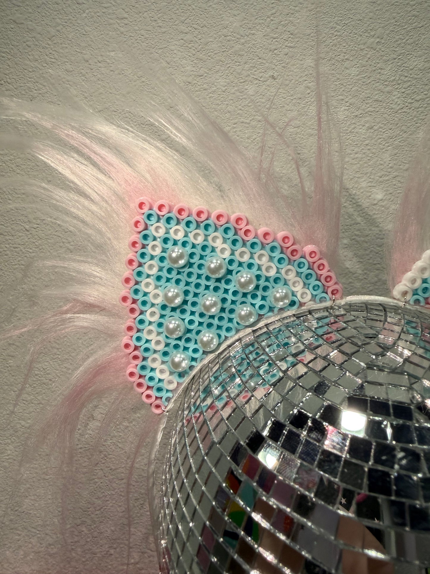 Trans Flag Pearl Ears