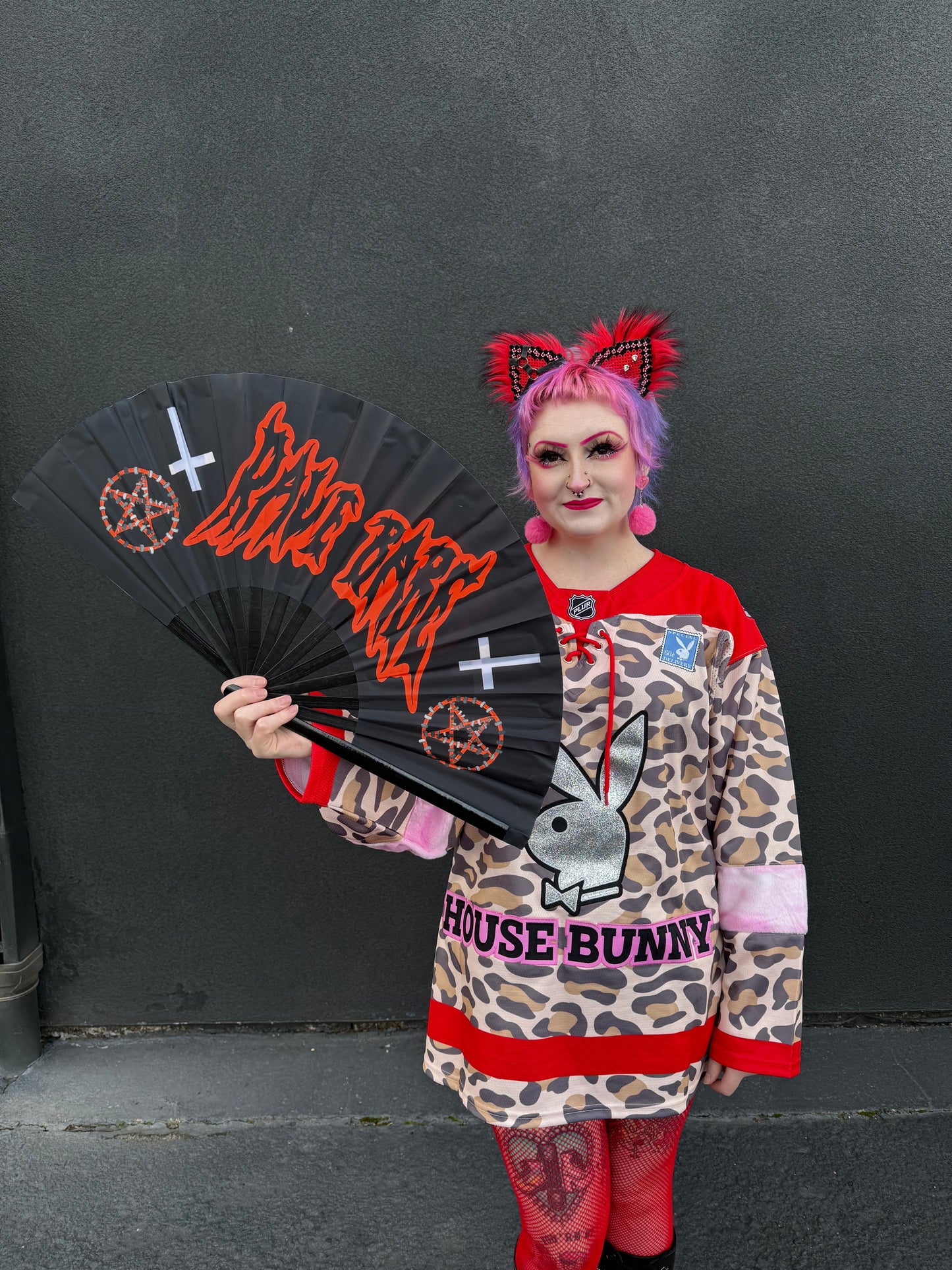 Black Metal PLUR Double Sided Fan