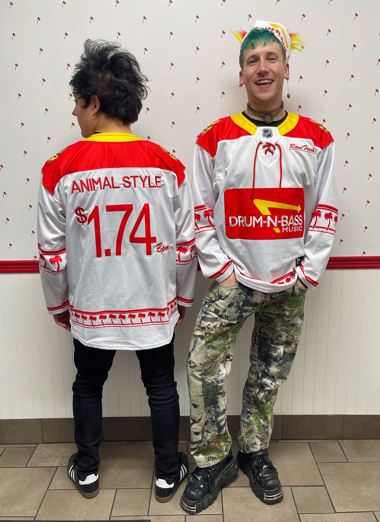 White Drum-N-Bass Hockey Jersey
