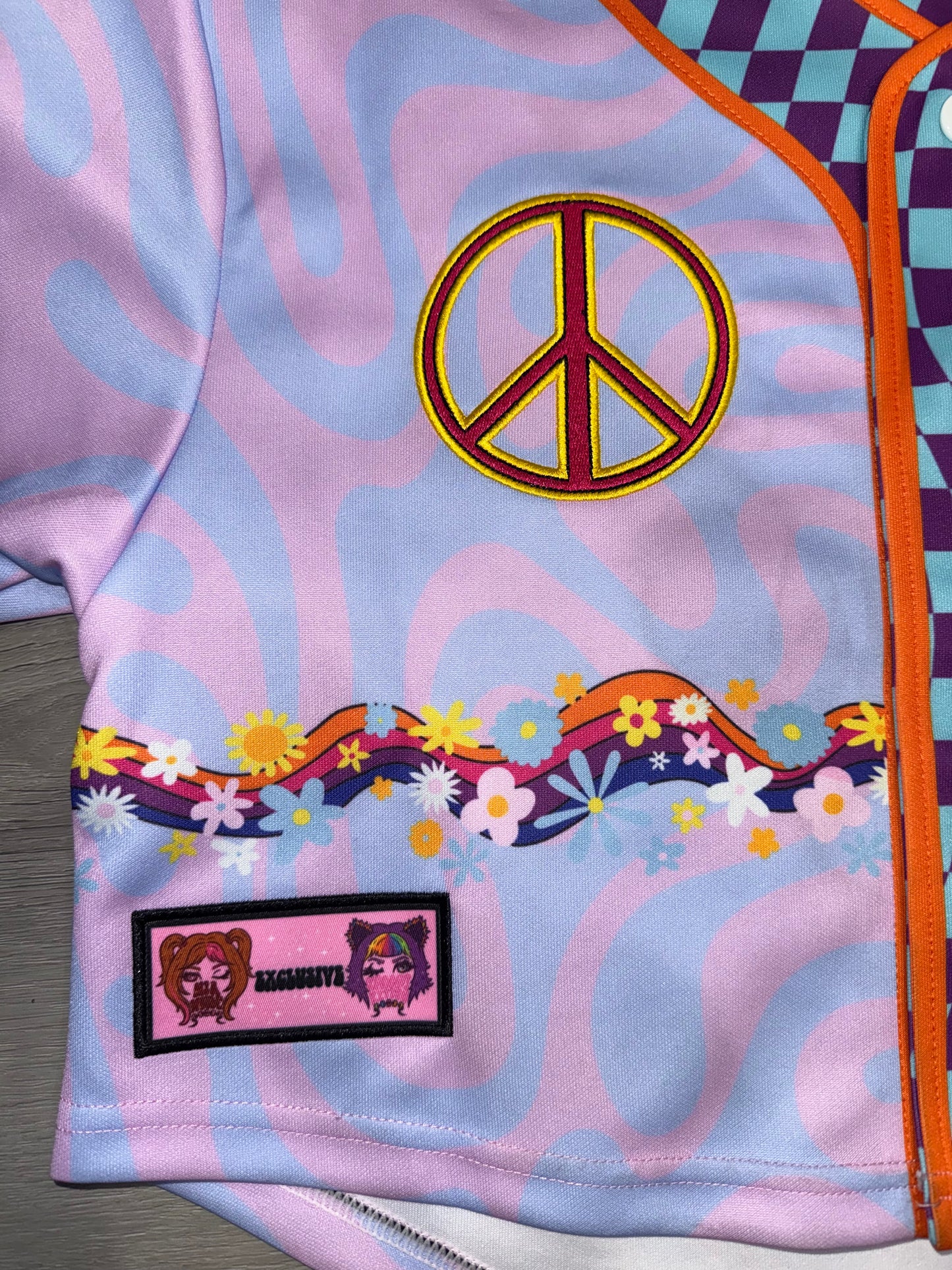 Groovy Baby Crop Baseball Jersey