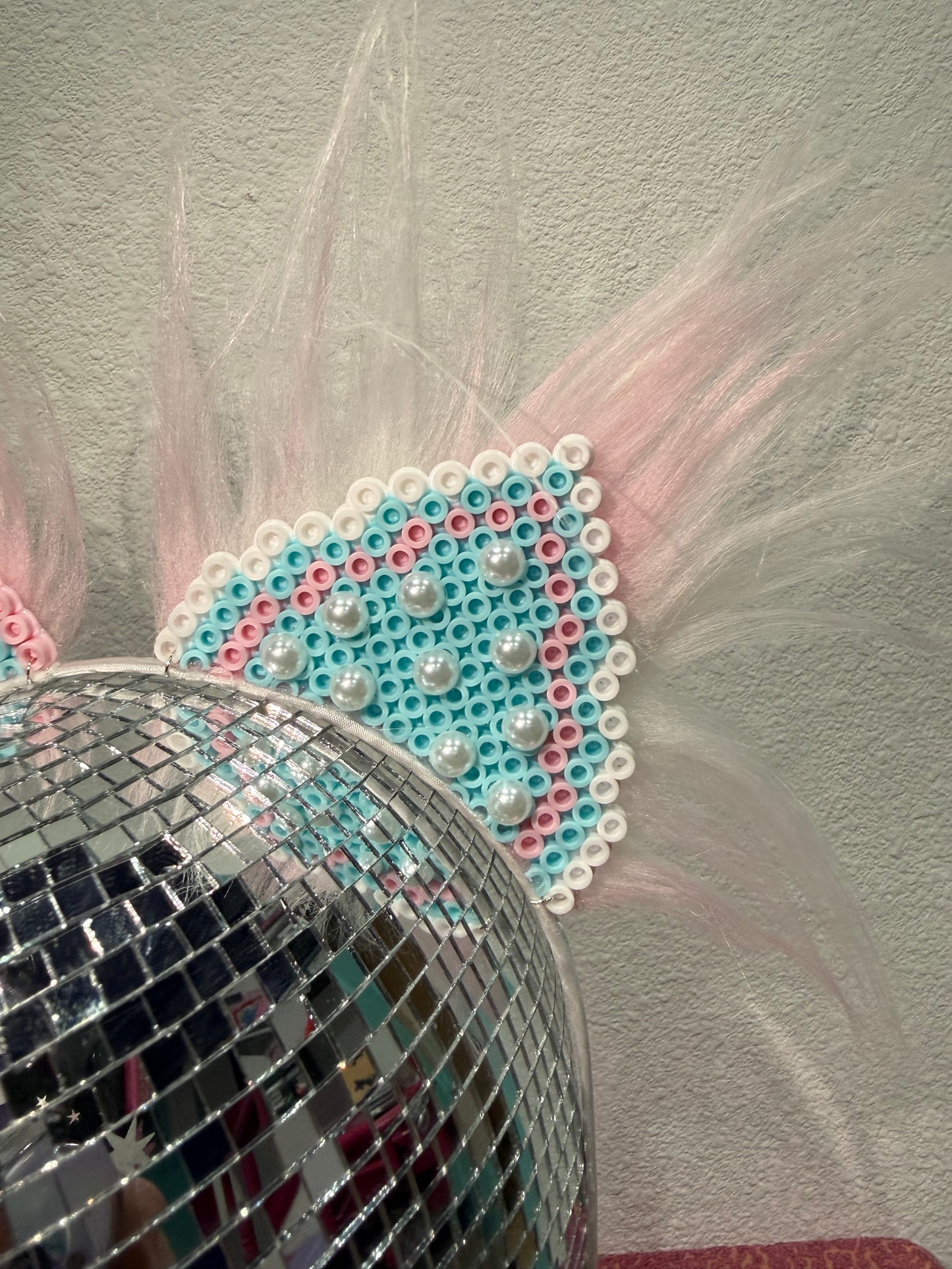 Trans Flag Pearl Ears