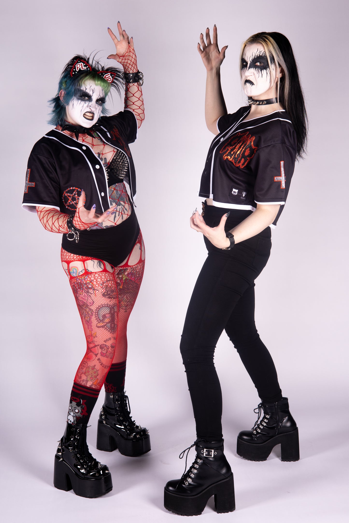 Black Metal PLUR Crop Baseball Jersey