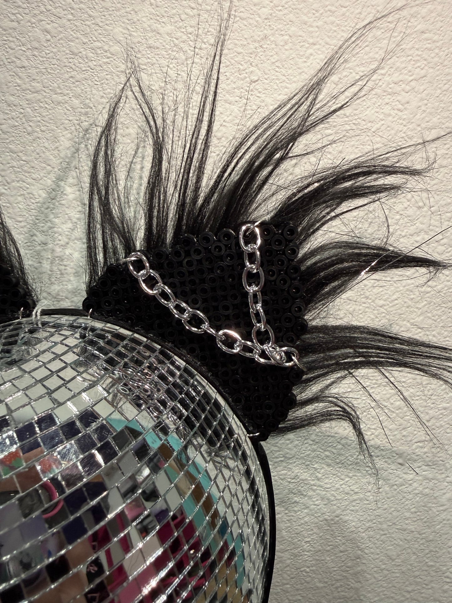 Black Spike & Chain Ears
