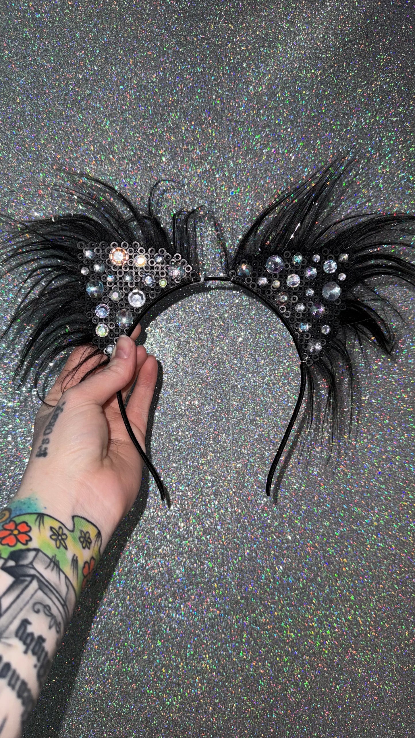 Black Sparkle Ears