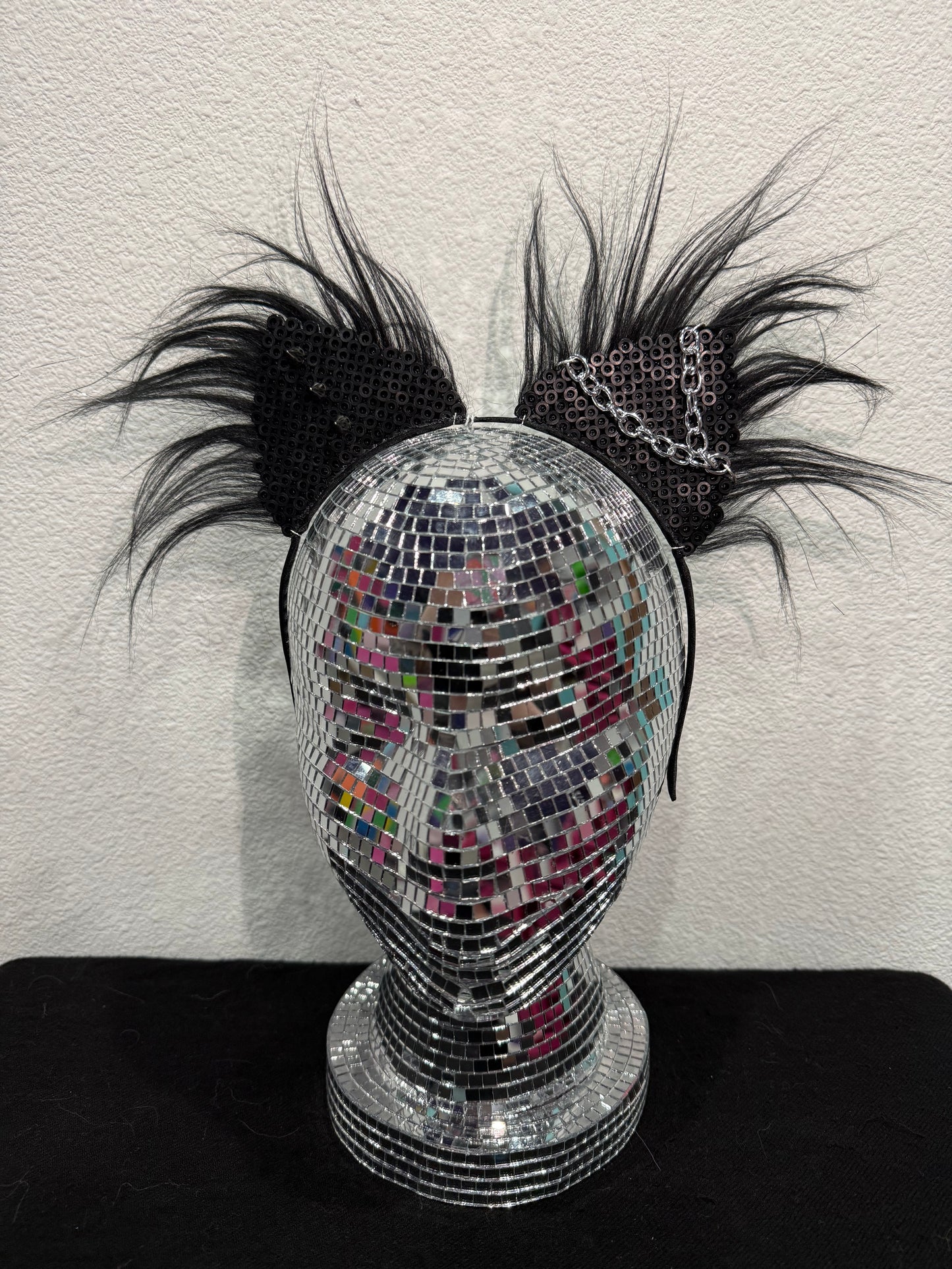 Black Spike & Chain Ears