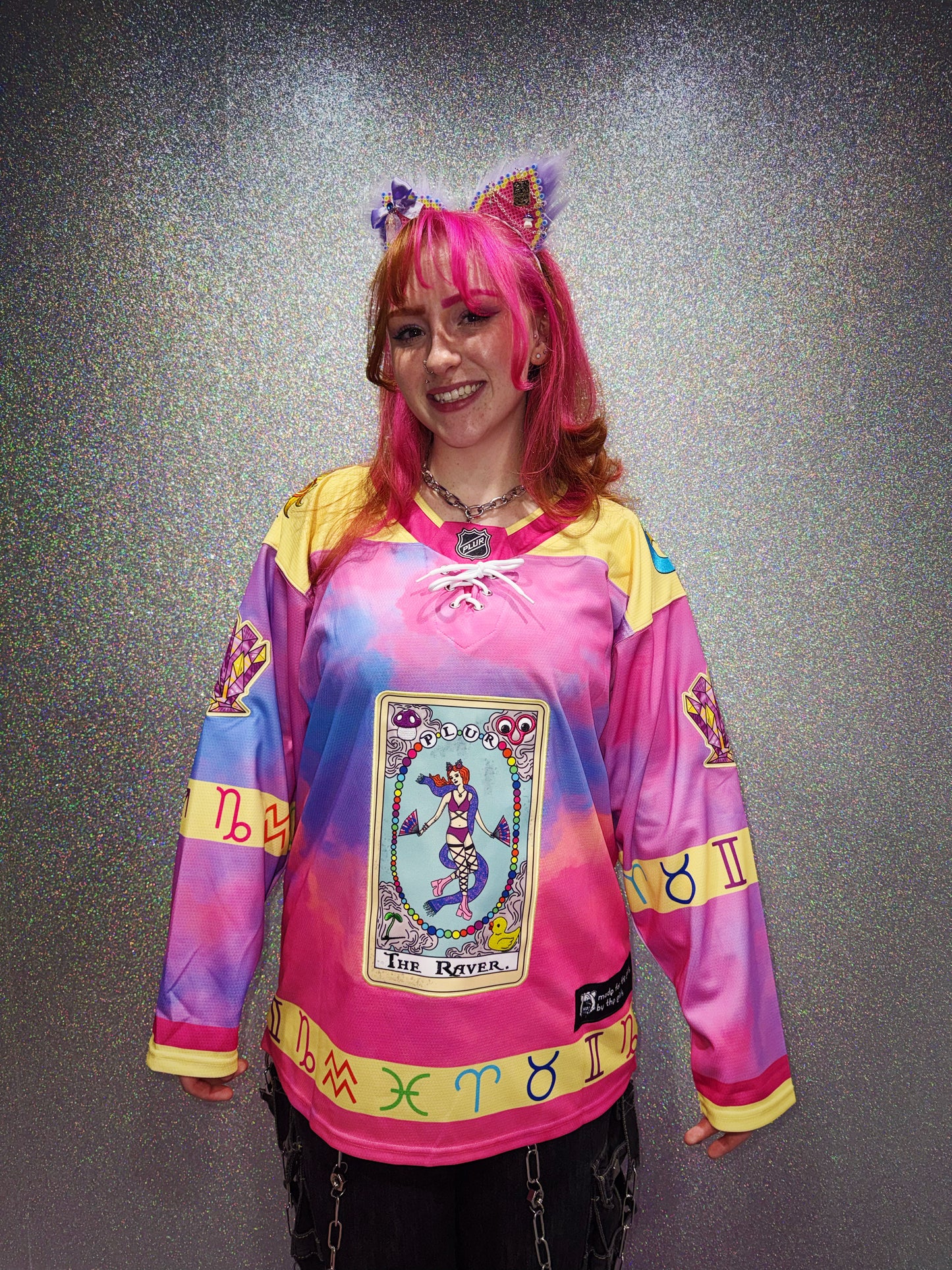 The Raver Tarot Card Hockey Jersey SUN