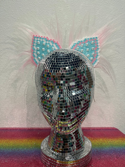 Trans Flag Pearl Ears