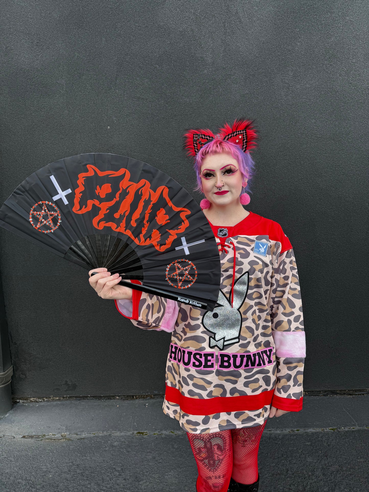 Black Metal PLUR Double Sided Fan